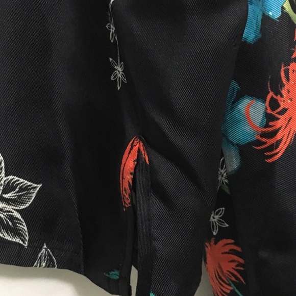 Johnny‎ Was XL Becca V-Neck Navy Floral Embroidered Trim Silk C1681980 Wrinkled - Picture 5 of 11